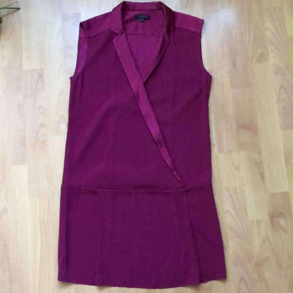 Rachel Zoe Burgundy size 2 collared Vest Dress